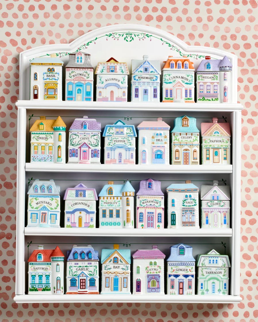 A Lenox Spice Village hanging on a wall