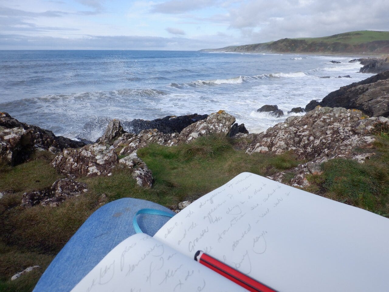 Journaling next to the sea