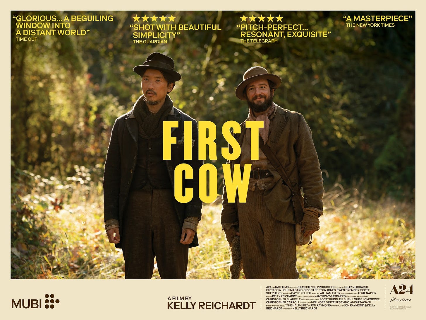 MUBI anuncia a estreia exclusiva no streaming de FIRST COW