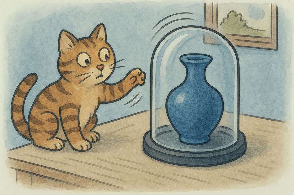 A cat looking at a vase

AI-generated content may be incorrect.