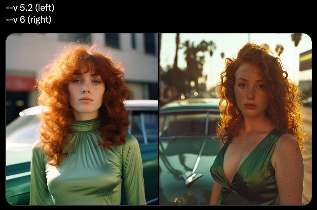 Comparação de imagens entre versões.