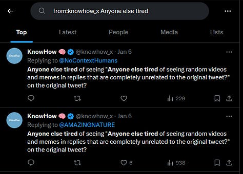 Twitter users creating counter-spam.