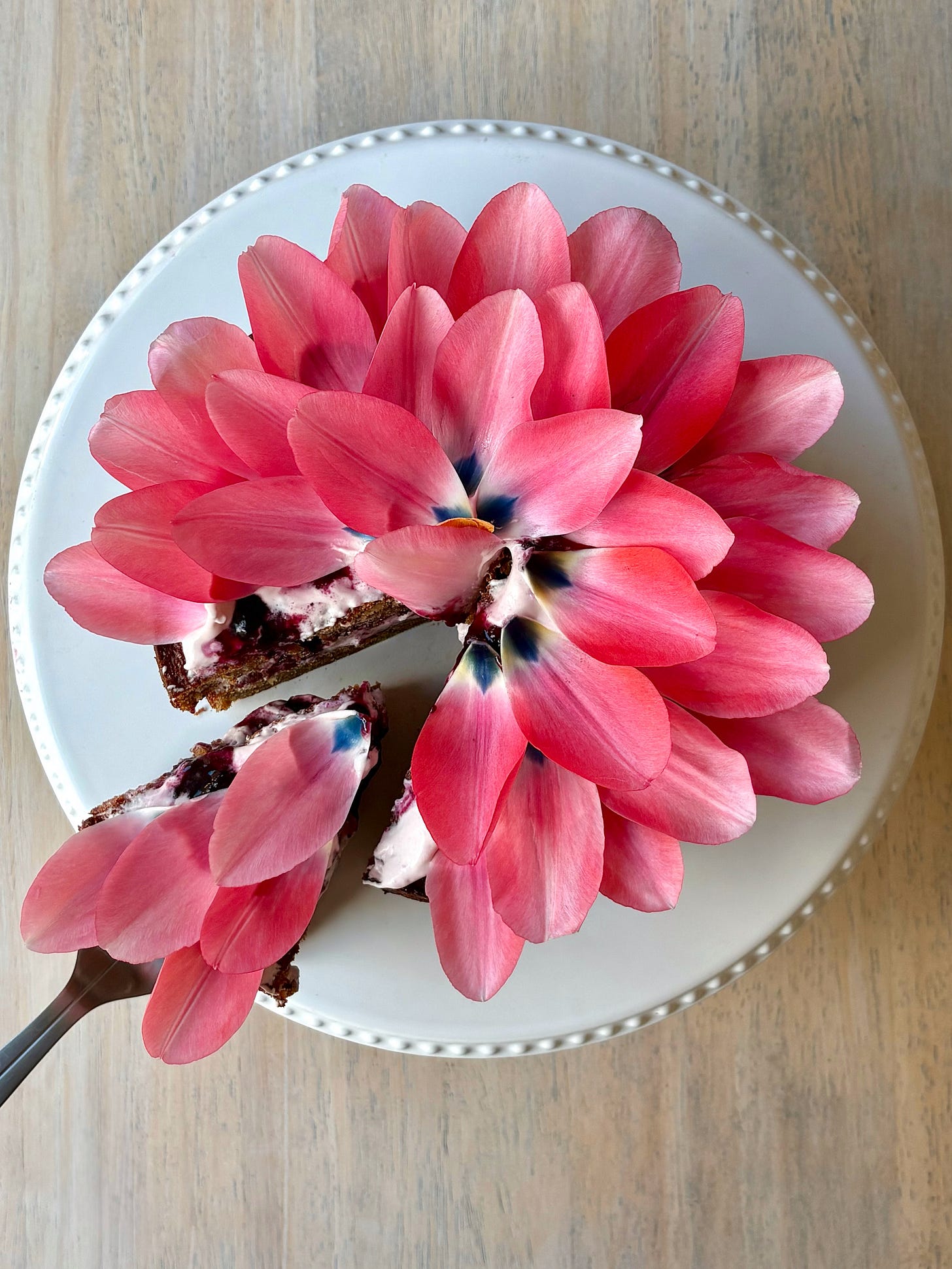 Earl Grey Chiffon Style Cake with Lavender Whipped Cream and