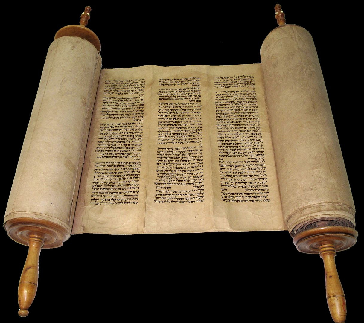 RARE COMPLETE HANDWRITTEN TORAH BIBLE SCROLL DEER SKIN 250 YRS MOROCCO ...