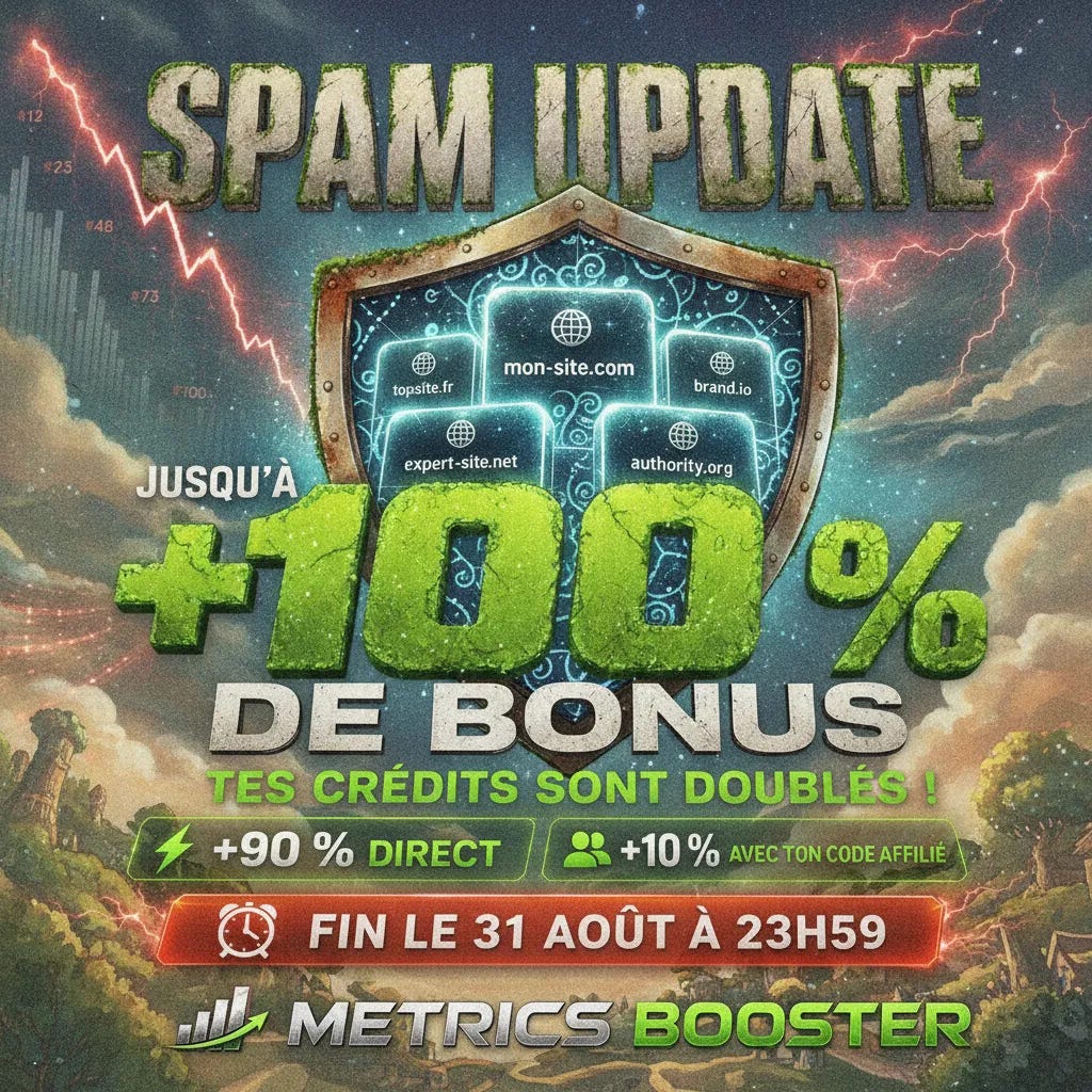 Bon plan du jour : tes crédits Metrics Booster doublés Bon plan du jour : tes crédits Metrics Booster doublés