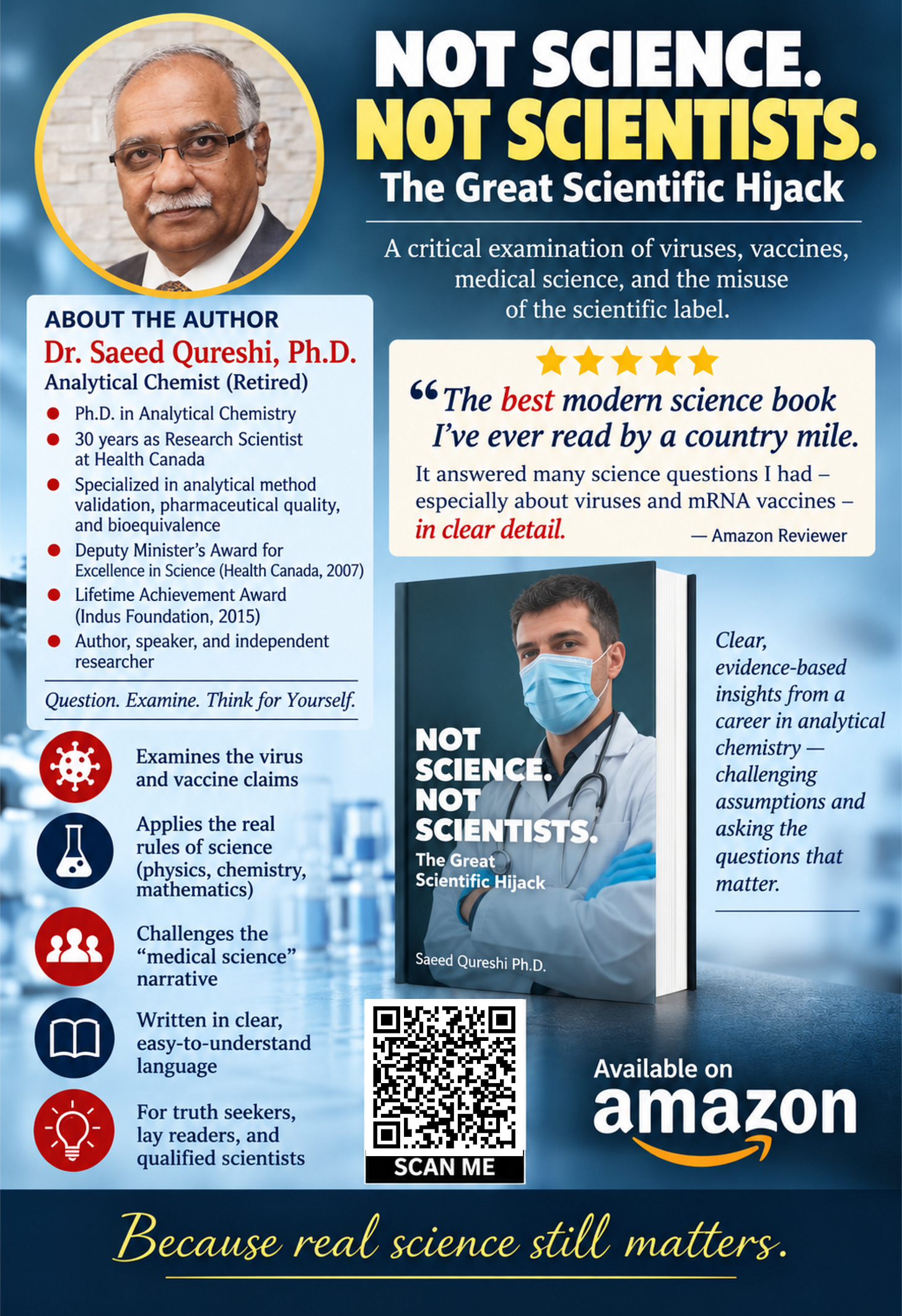 Not Testable Questions My Book: Not Science. Not Scientists. — The Great Scientific Hijack