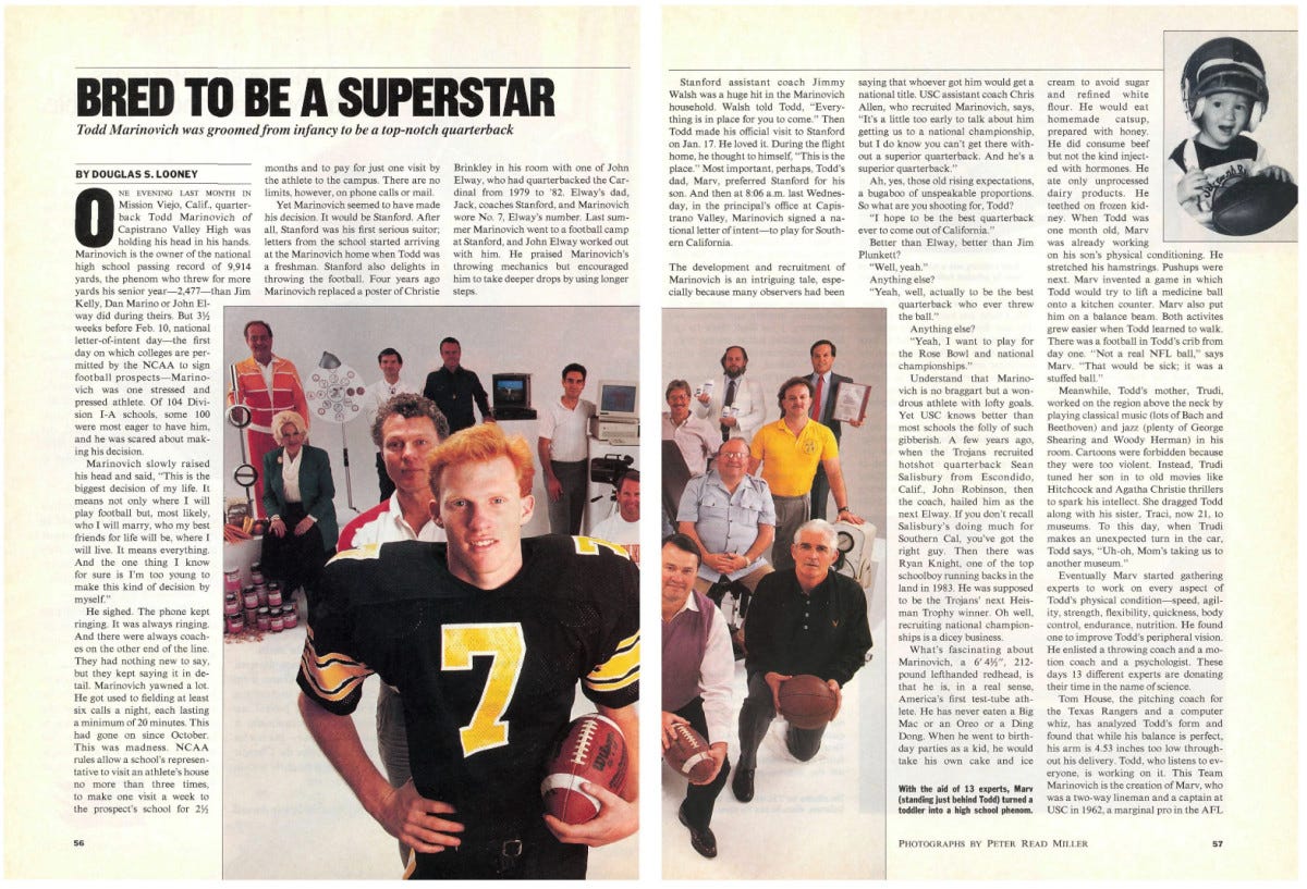 Todd Marinovich: After drug abuse, ex-QB confronts father, upbringing -  Sports Illustrated