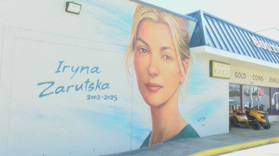 Mural of Iryna Zarutska up on local business | WNCT Mural of Iryna Zarutska up on local business | WNCT