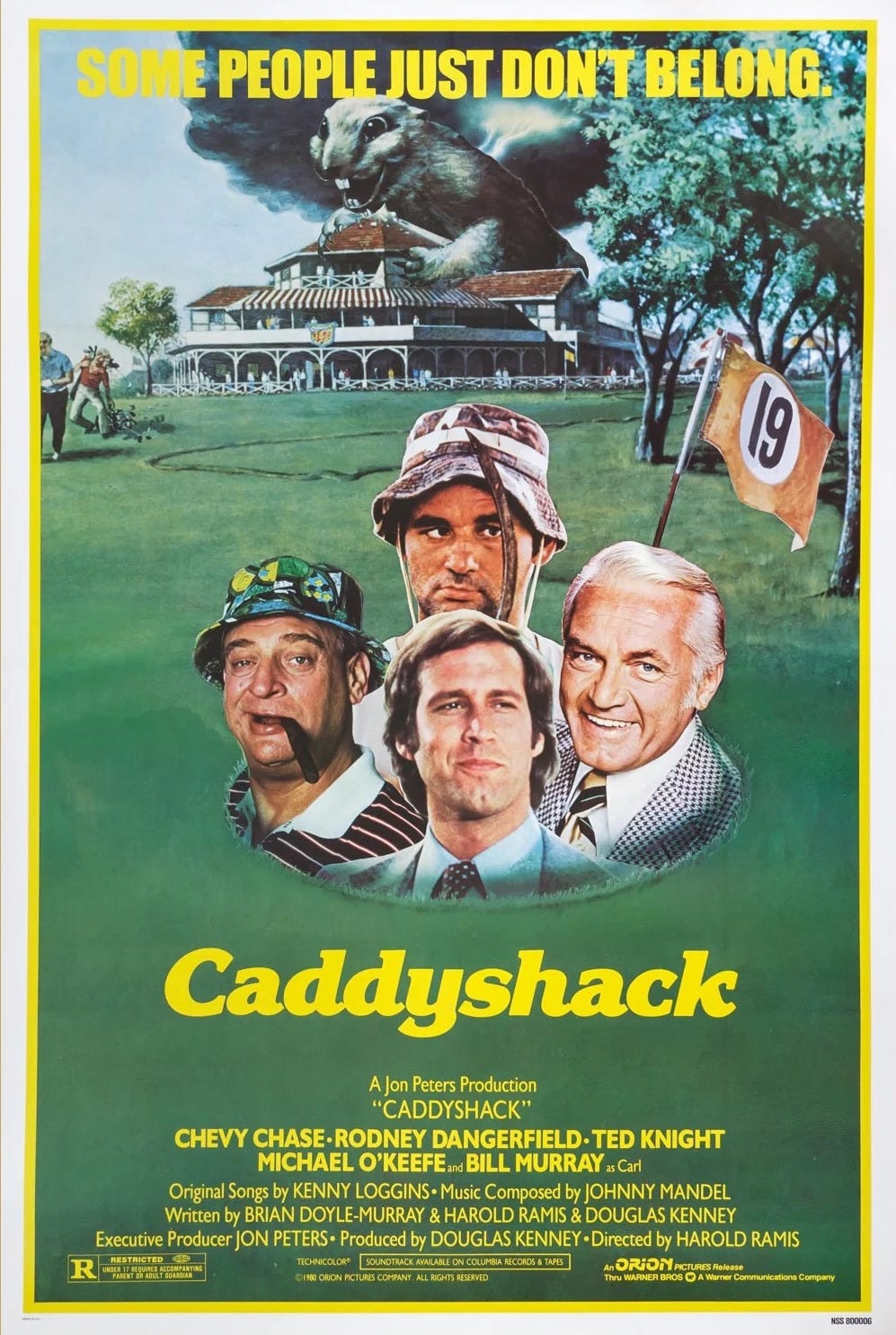 Movie poster for the 1980 film Caddyshack