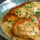 Chicken breasts & a simple, velvety sauce 
