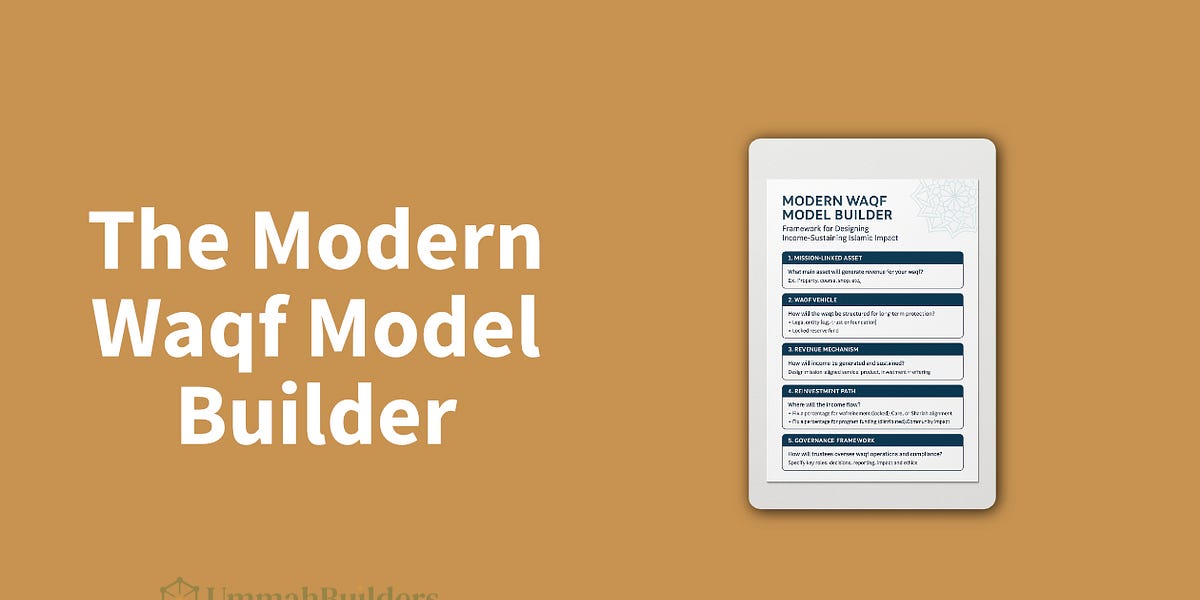 Waqf Reimagined: How to Fund Long-Term Islamic Impact Without Chasing Donations