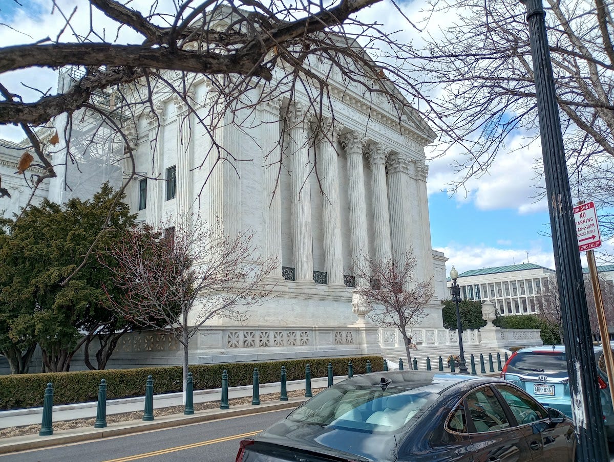Grand classical building with columns Grand classical building with columns