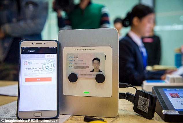Digital ID lets Chinese citizens prove identity with phone | Daily Mail  Online