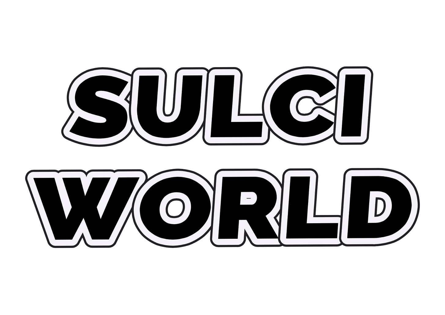 SULCI WORLD logo. Black text on white background.