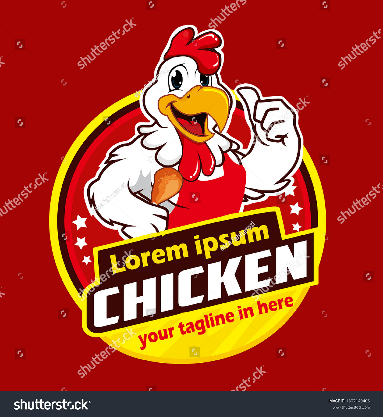 Chicken Mascot Cartoon Vector Stock Vector (Royalty Free) 1807140406 | Shutterstock