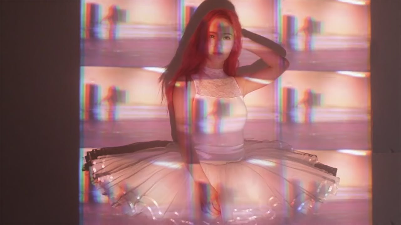krystal in pink tape art film 2013 #aaaaaah #;; Time Waits For No One  @m-meltdown