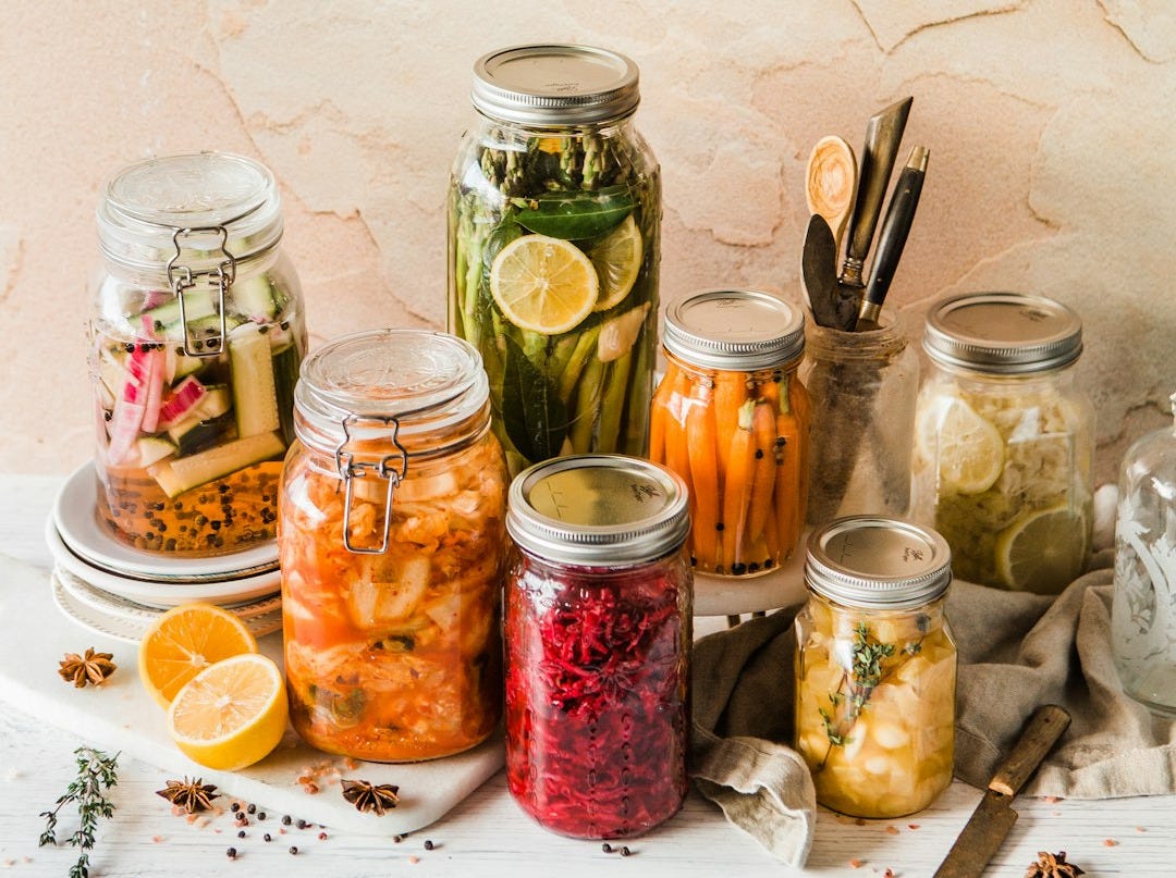shallow focus photo of assorted jar lot