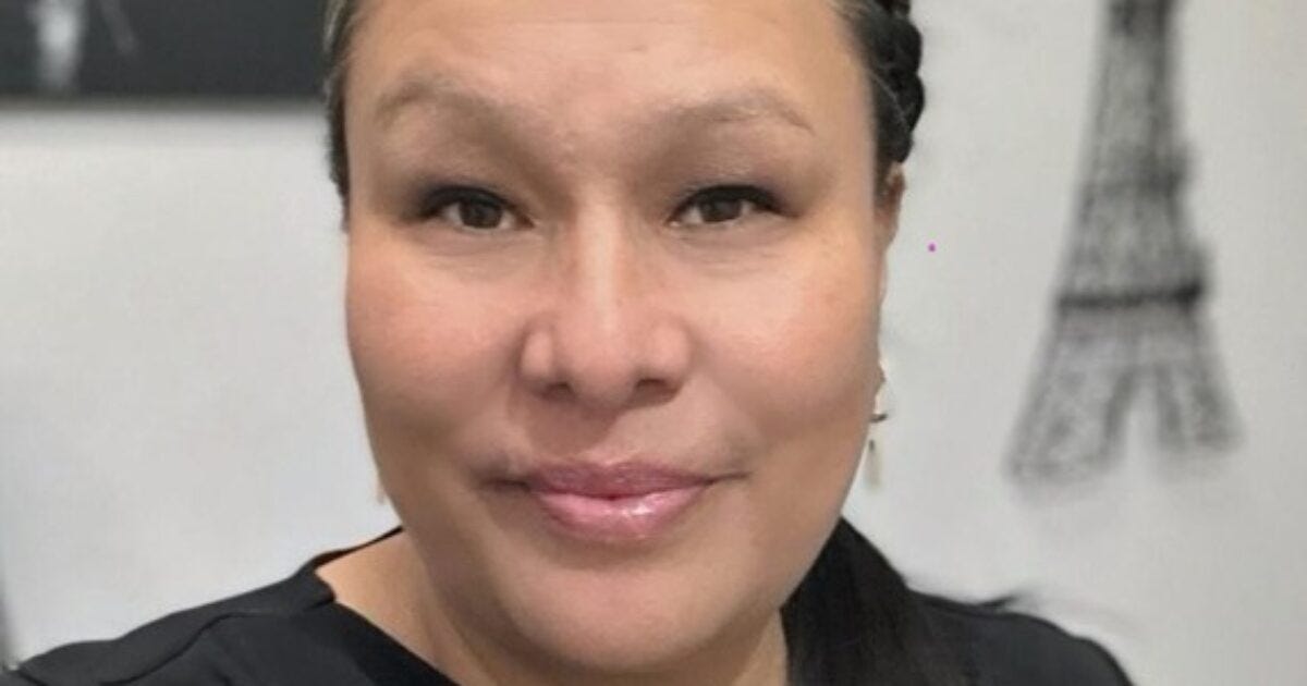 Portrait of a smiling woman with long hair in a braid, wearing a black top, set against a minimalist background featuring an Eiffel Tower illustration. Portrait of a smiling woman with long hair in a braid, wearing a black top, set against a minimalist background featuring an Eiffel Tower illustration.