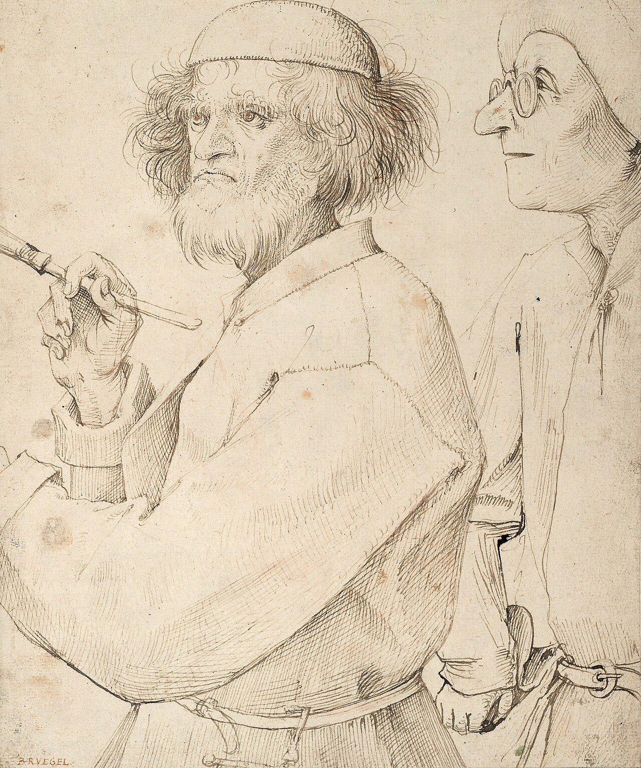 Bruegel drawing The Painter and the Buyer