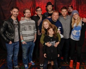 Photo Op! SPN Writers with Jared and Jensen - photo Chris Schmelke