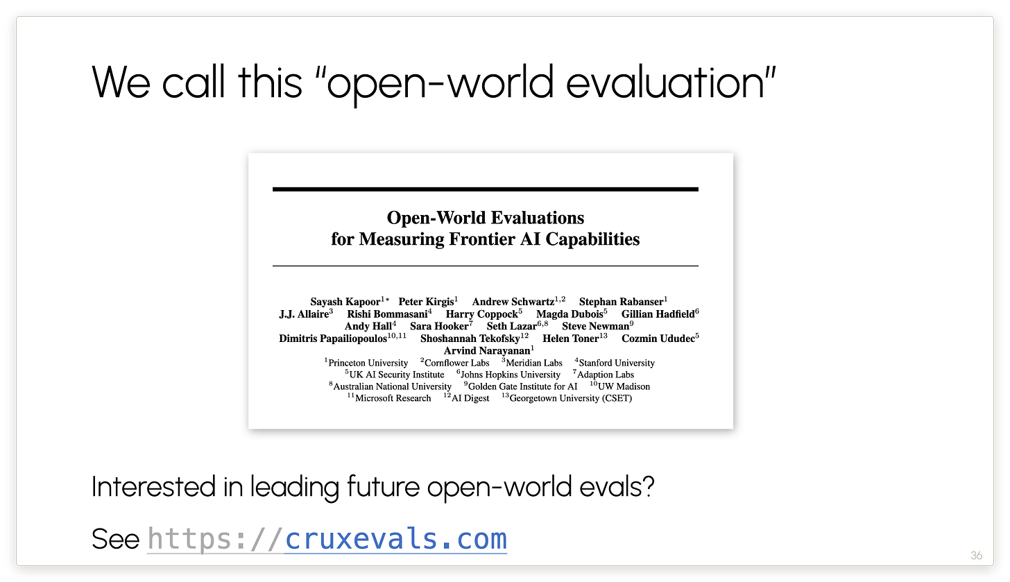 We call this “open-world evaluation” We call this “open-world evaluation”