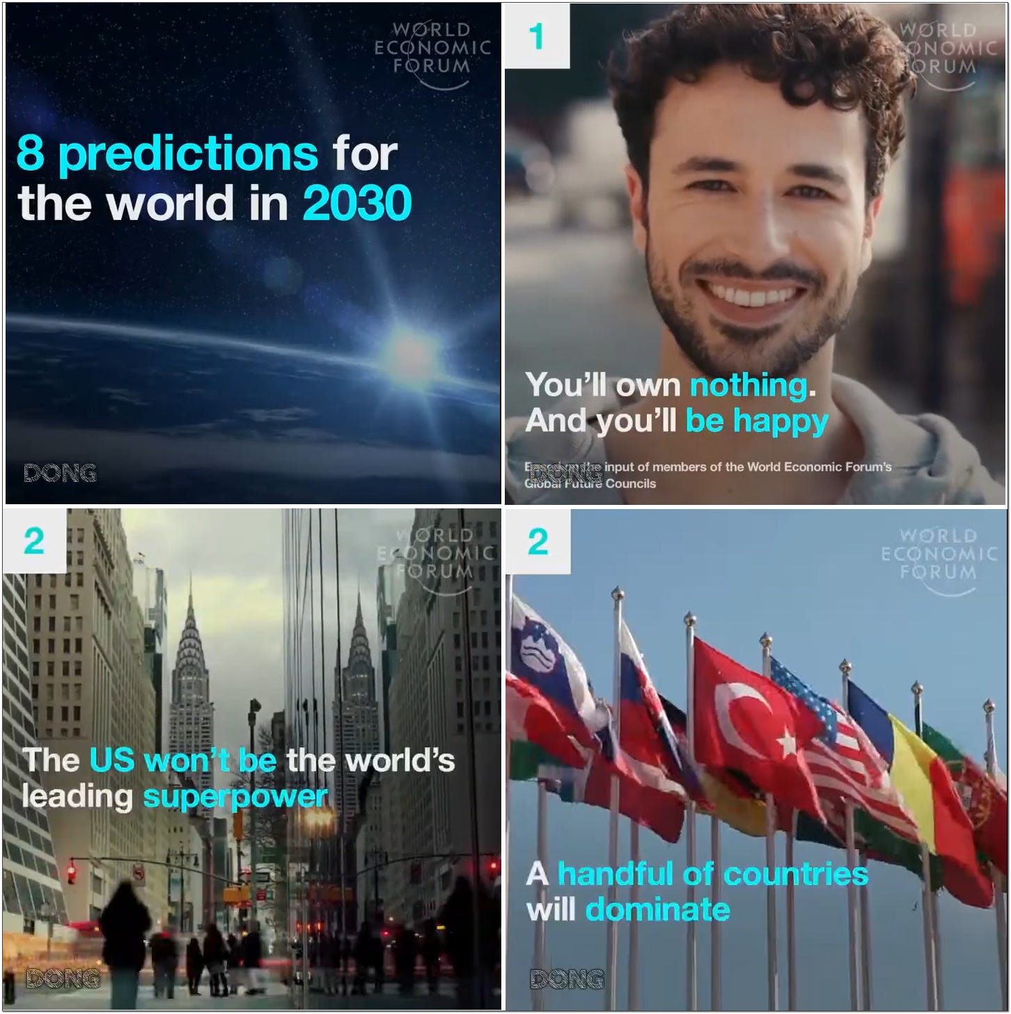 WEF 2016 statement by 2030 you will own nothing and be happy, united states will not be the sole super power WEF 2016 statement by 2030 you will own nothing and be happy, united states will not be the sole super power