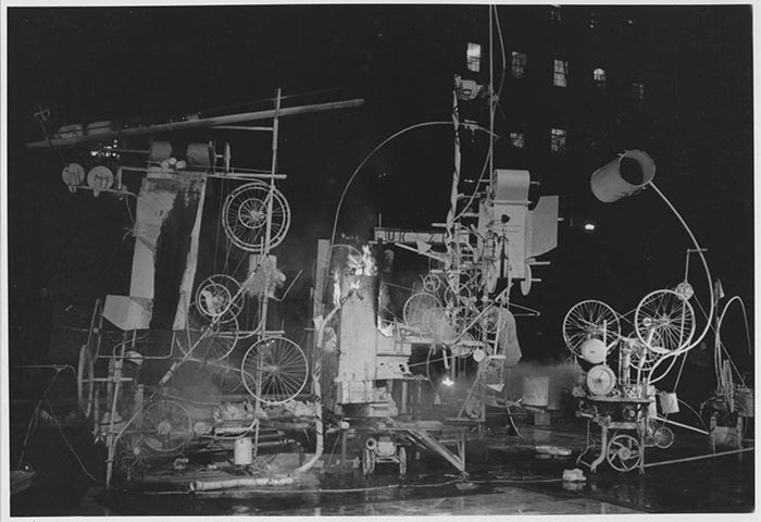 Jean Tinguely, Homage to New York, 1960 (MoMA) Jean Tinguely, Homage to New York, 1960 (MoMA)