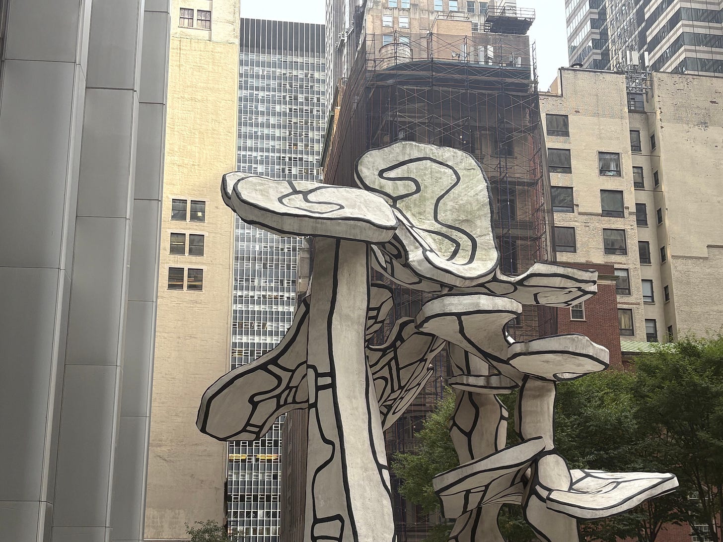 Group of Four Trees by Jean Dubuffet on a Cloudy September A Group of Four Trees by Jean Dubuffet on a Cloudy September A