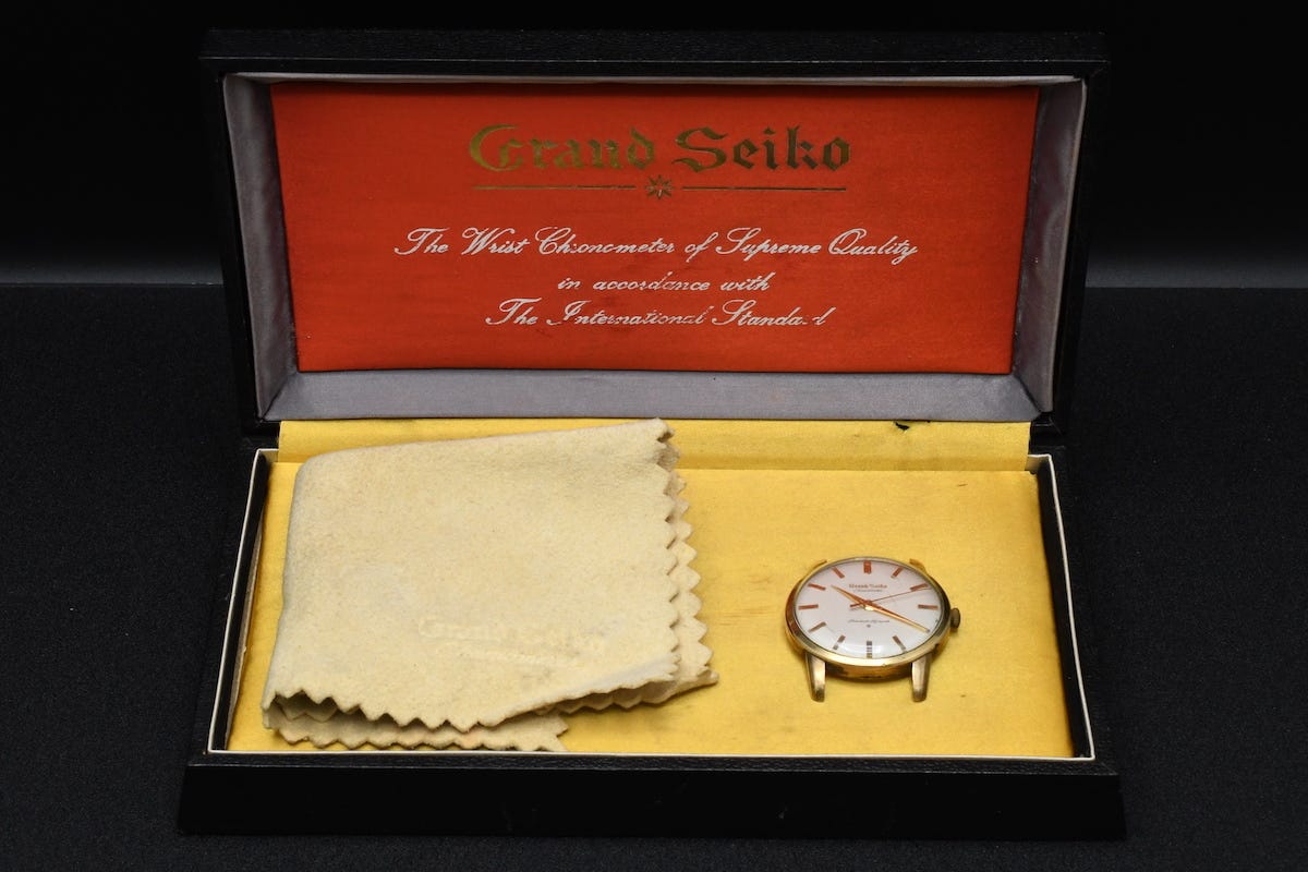 箱付 SEIKO GS 1st Ref：J14070 グランドセイコー ファースト クロノメーター メダリオン 歩度証明書 タグ