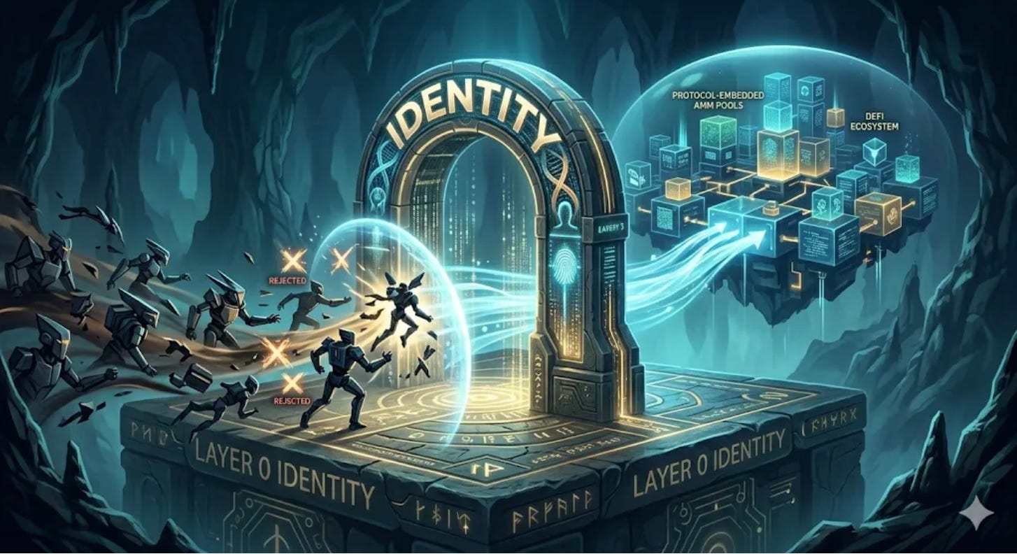 Before execution, there is identity. Before blocks, there is qualification.