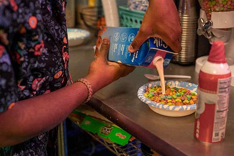 Ordering custom concoctions from the cereal bar