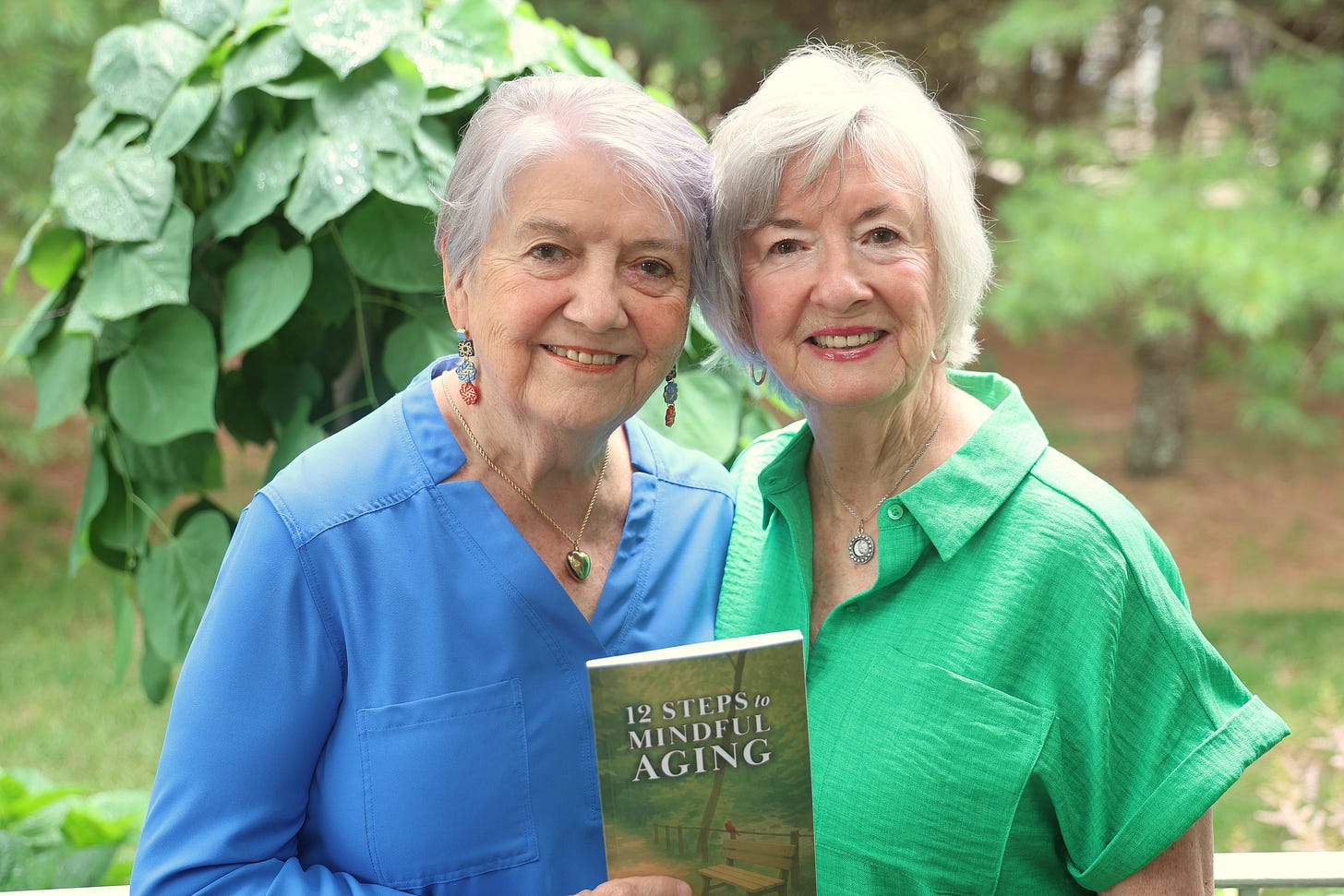 Marge and Pat are older women with white hair, each smiling at the camera