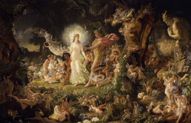 ‘The Quarrel of Oberon and Titania’ by Noel Paton 