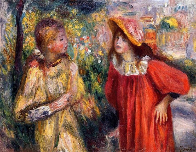 The Conversation, 1895 - Pierre-Auguste Renoir - WikiArt.org
