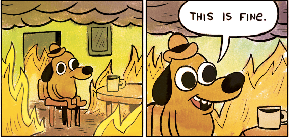 this is fine dog this is fine dog