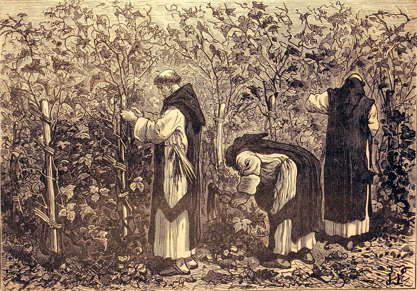 Fichier:Les merveilles de l&#39;industrie, 1873 &quot;Les moines bourguignons  cultivant la vigne, au moyen âge&quot;. (4305564087).jpg — Wikipédia