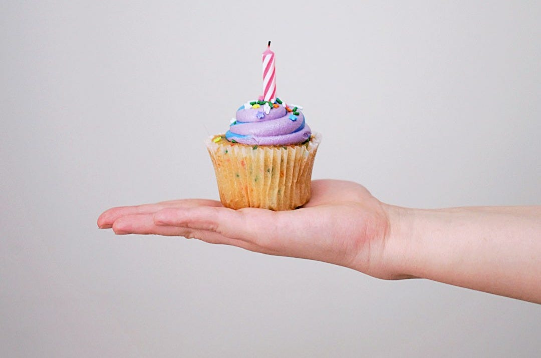 cupcake with candle