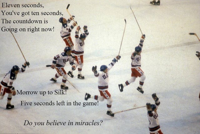 Do you believe in miracles?"-Al Michaels [1024x686] : r/QuotesPorn
