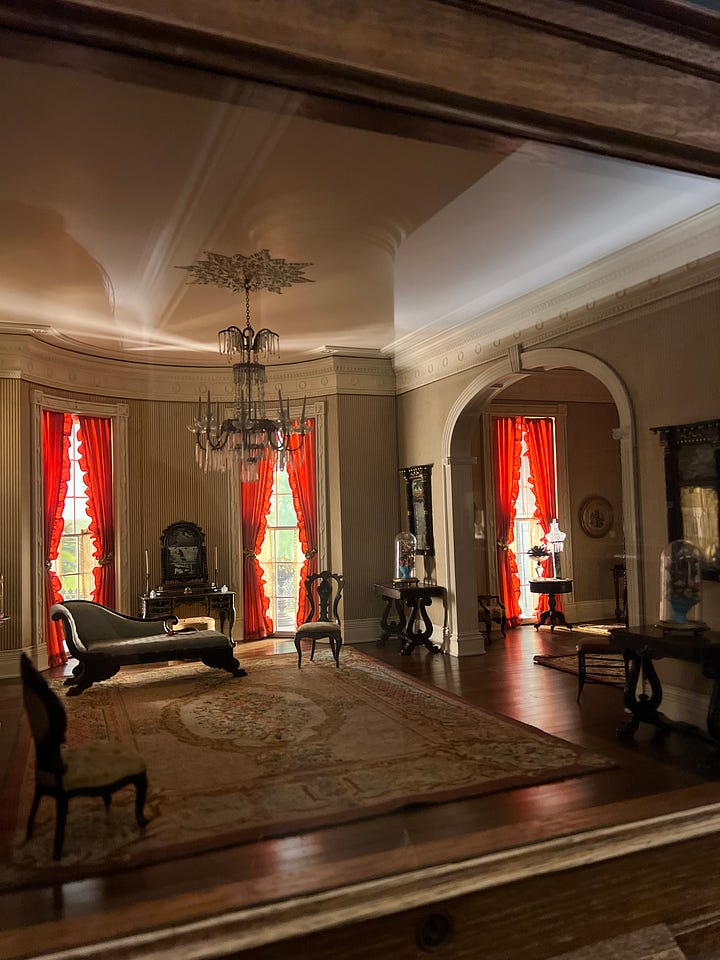 a selection of miniature rooms