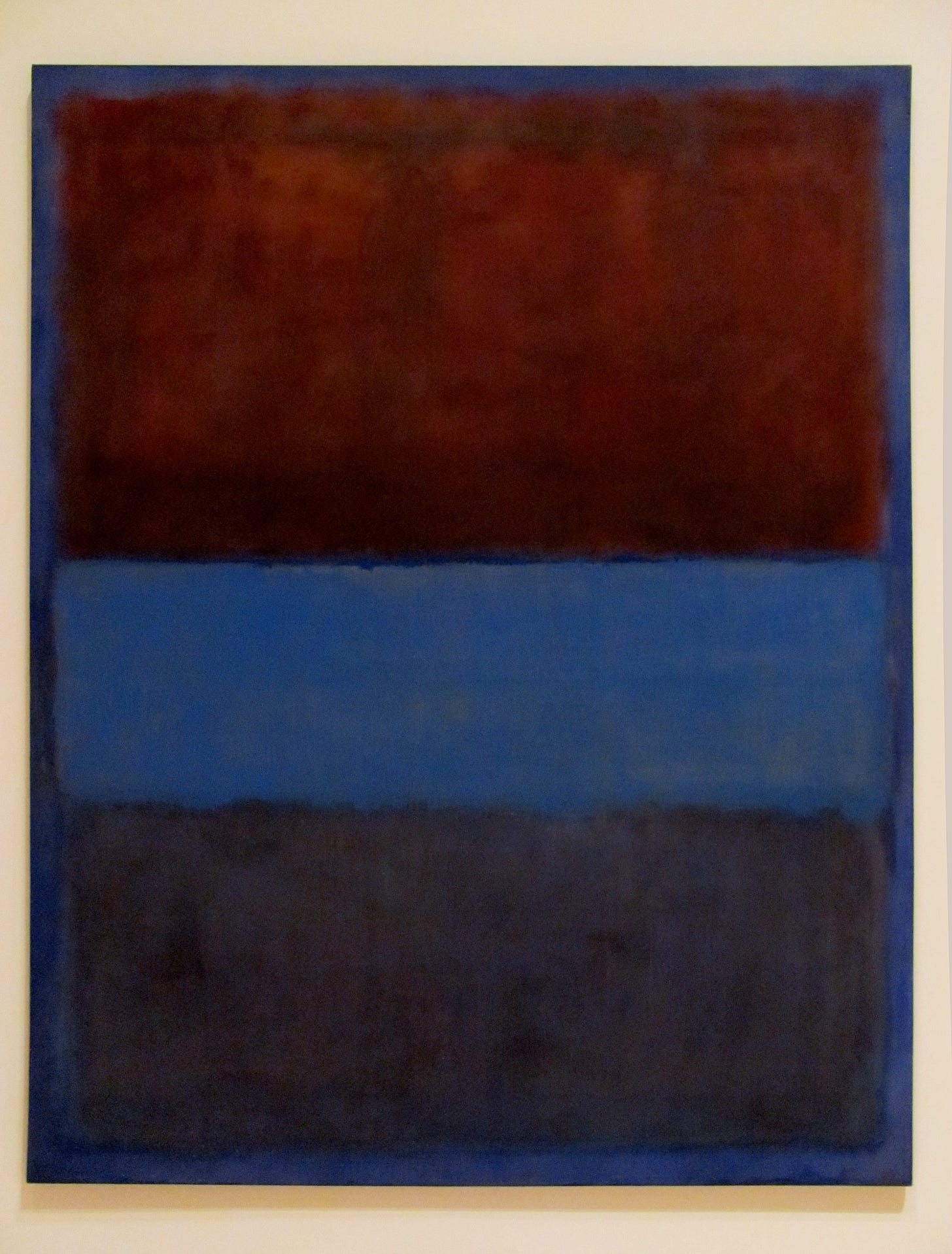 Mark Rothko, No. 61 (Rust and Blue), 1953. Museum of Contemporary Art, Los Angeles.