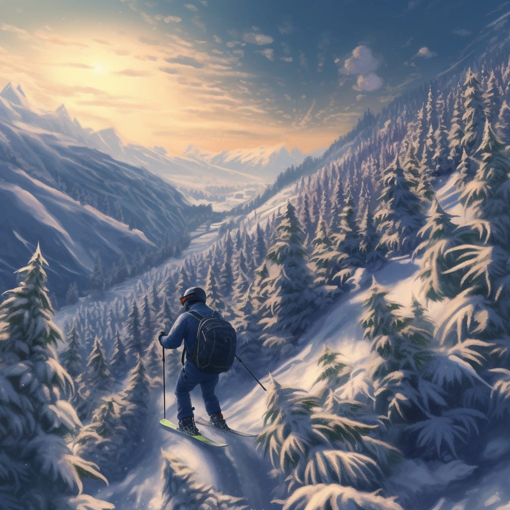 skiing cannabis