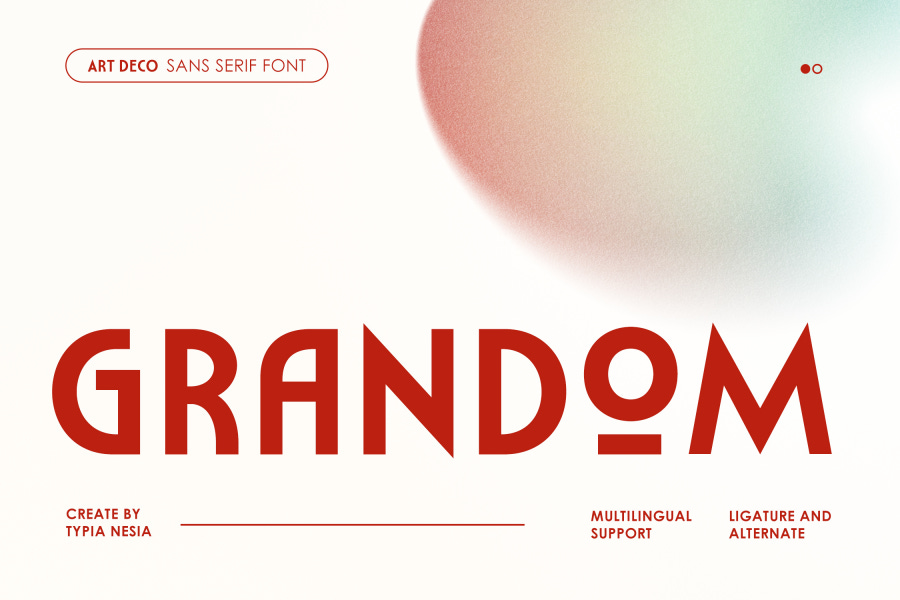 Grandom Modern Art Deco Logo Font