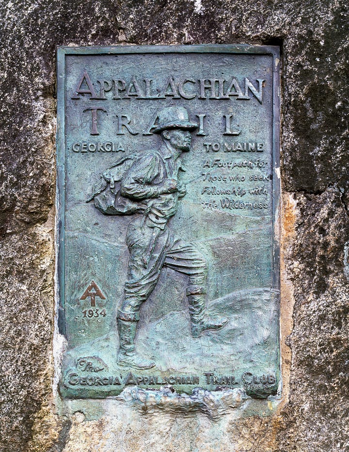 Plaques mark Unicoi Gap at the start of the Appalachian Trail in Georgia; courtesy of Carol M. Highsmith, Library of Congress