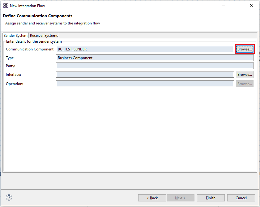 Select Sender and Receiver Systems related to iFlow Select Sender and Receiver Systems related to iFlow