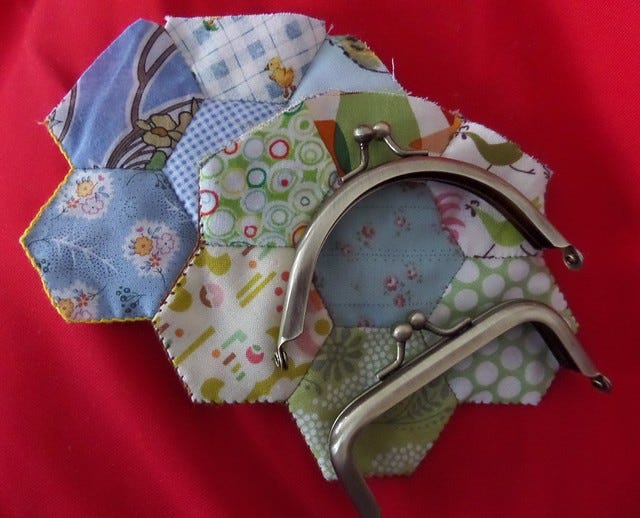 Hexagon Metal Frame Purses in progress Hexagon Metal Frame Purses in progress