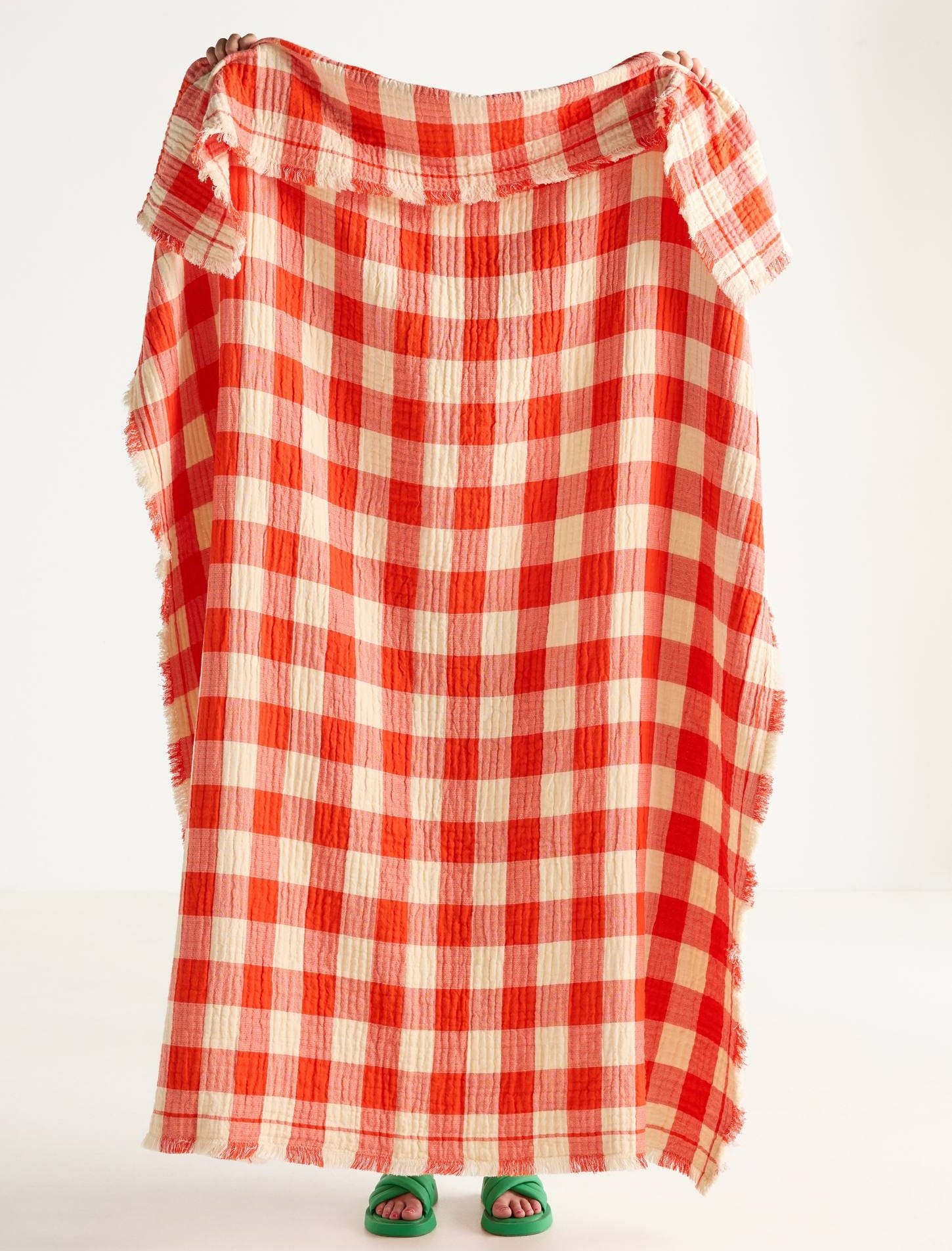Ana Cotton Gauze Woven Throw Blanket
