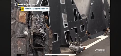 Photographic evidence of internal components from the upgraded Shahed-136 ‘2.0’ drone, showing enhanced GNSS modules, hardened navigation chips, and Russian-modified circuitry used for increased resilience against jamming and precision targeting.