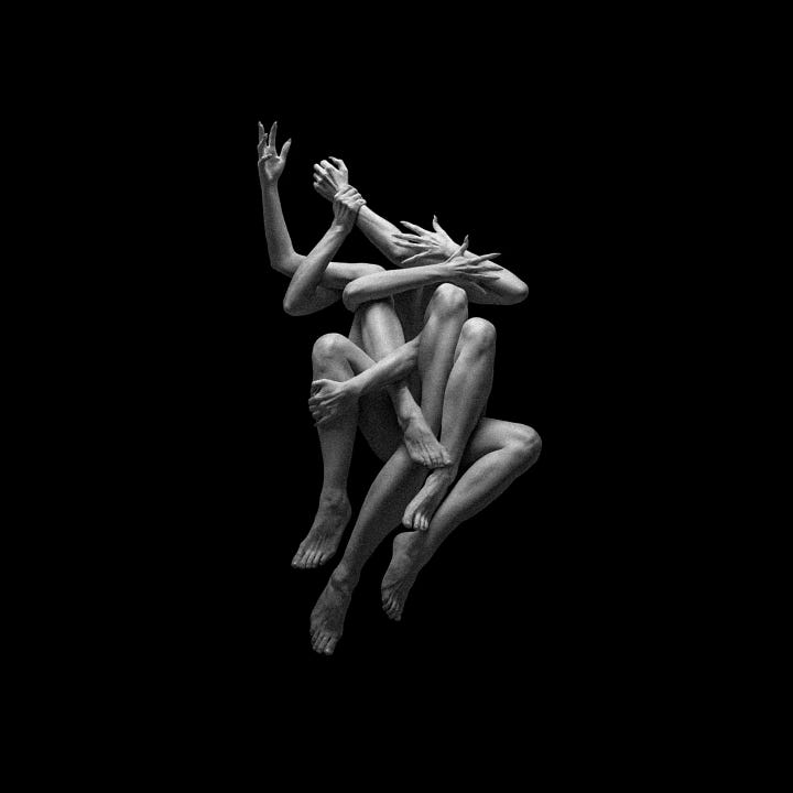 Four pieces from Maria's "Chimére" series, on objkt.com