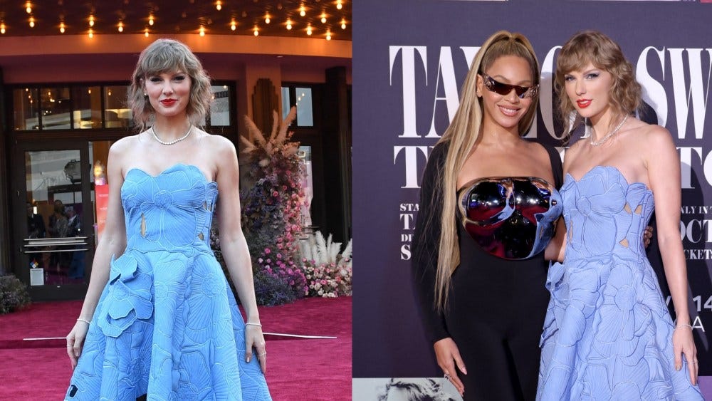 Taylor Swift Debuts Bob Haircut in ODLR Dress for 'Eras Tour' Premiere – WWD
