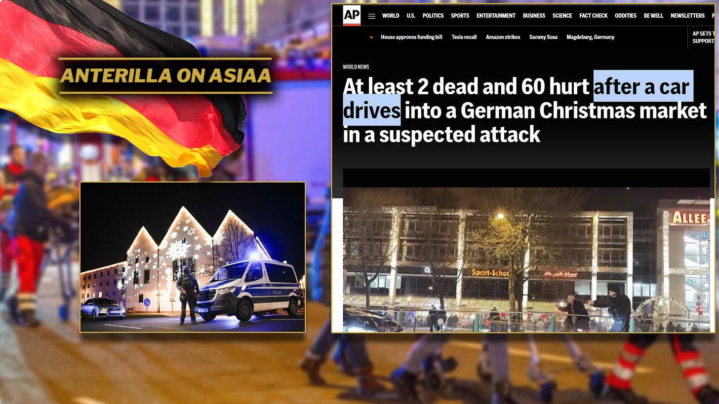 Associate Press yritti peitellä Saksassa joulutorille kohdistetun saudiarabilaisen islamistisen terroristin motiivia ja tekoa. Associate Press yritti peitellä Saksassa joulutorille kohdistetun saudiarabilaisen islamistisen terroristin motiivia ja tekoa.